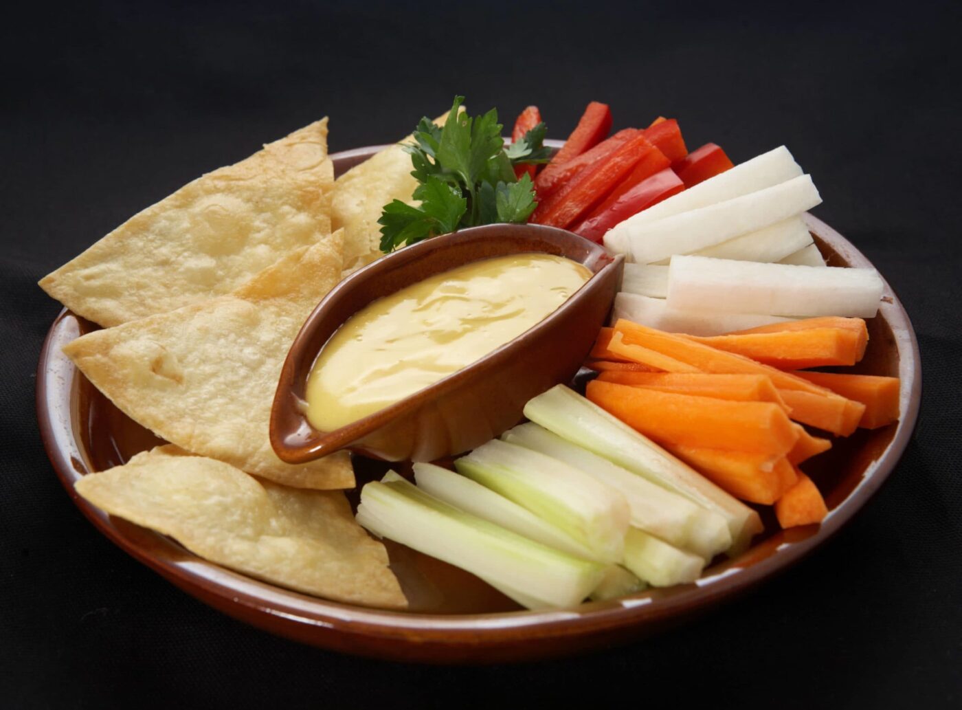 WebBabyShower Red, White & Orange Crudités Platter