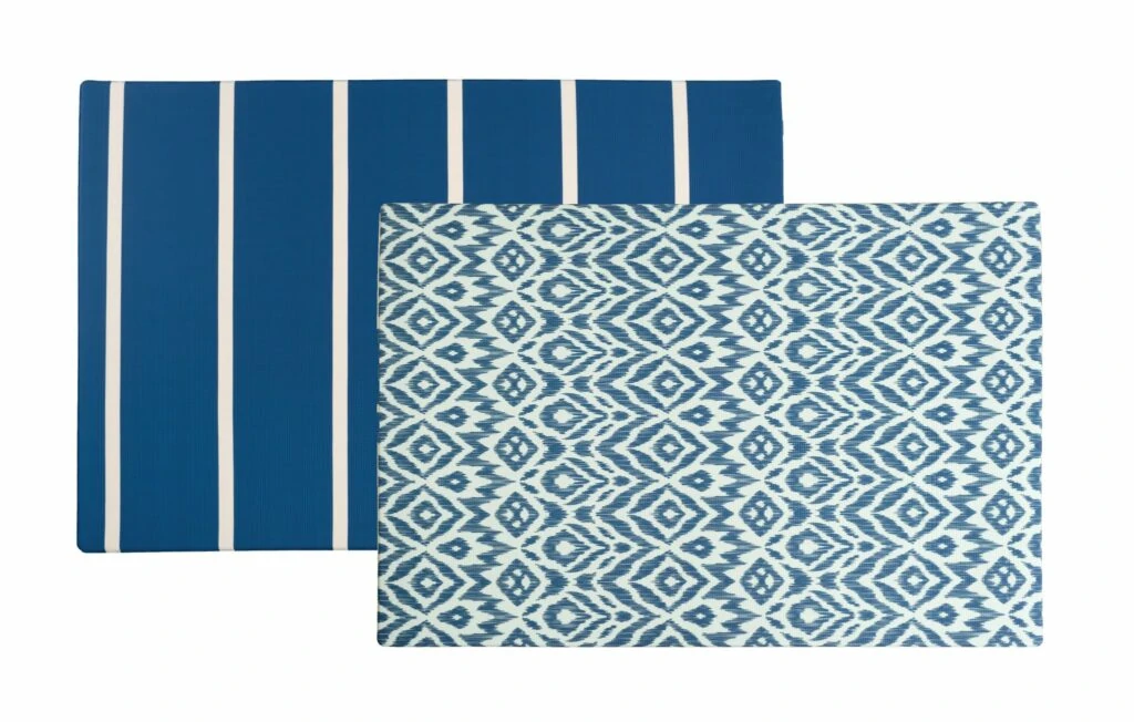 webbabyshower blue stripe play mat from wander and roam