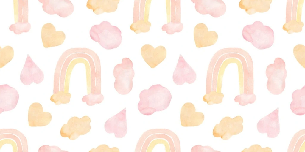 webbabyshower theme watercolor rainbow