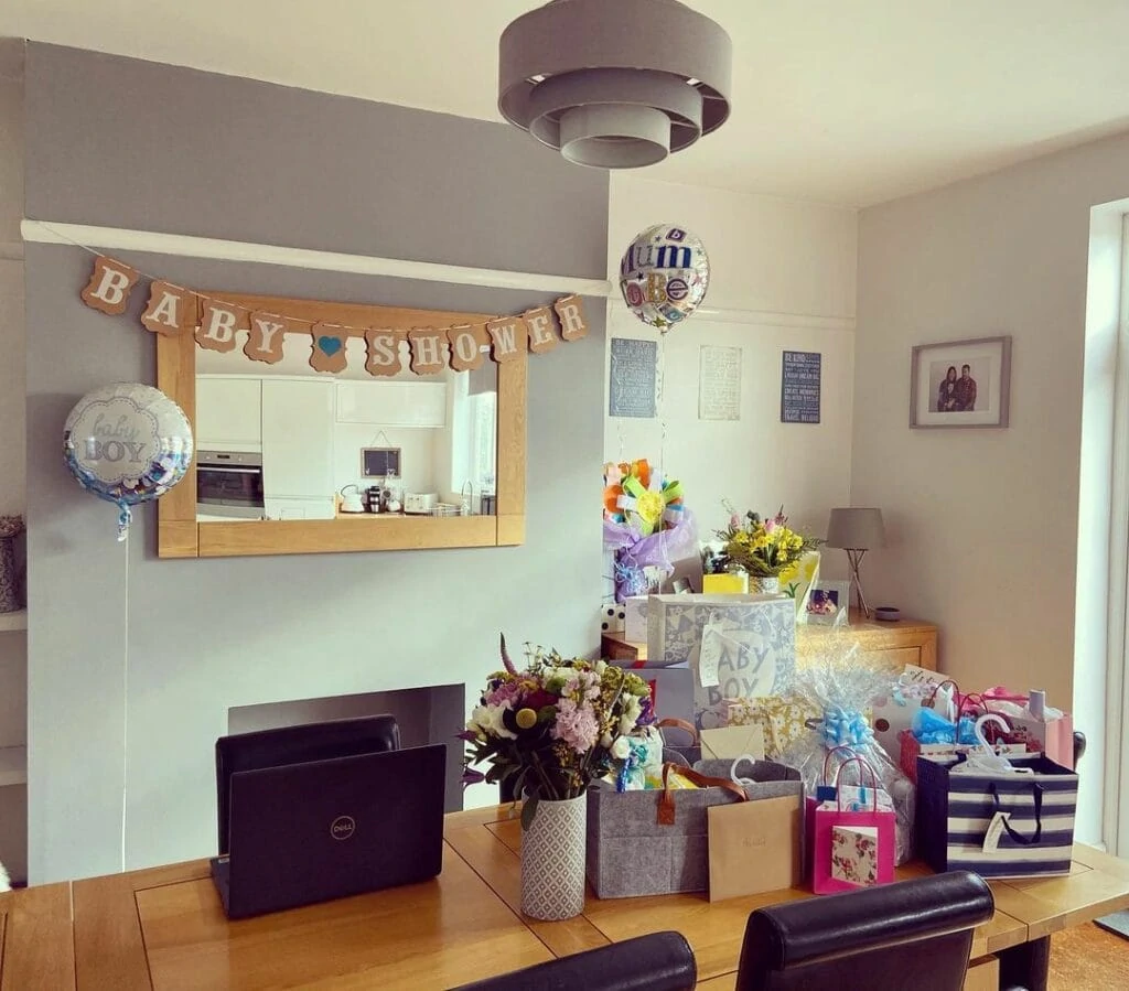 virtual baby shower decor and venue