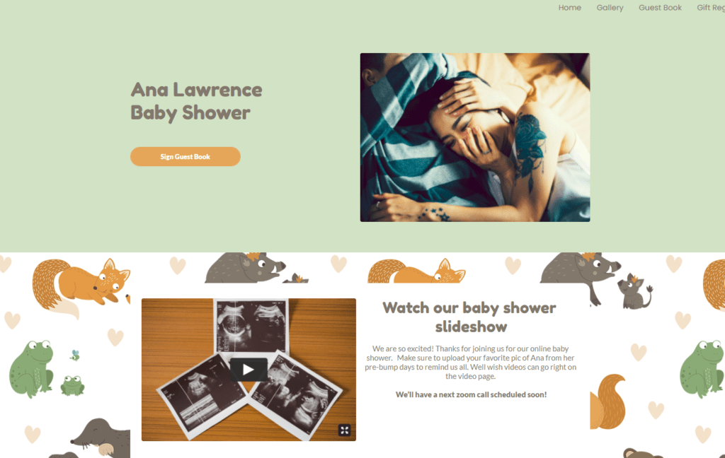 baby shower slideshow on shower homepage | WebBabyShower