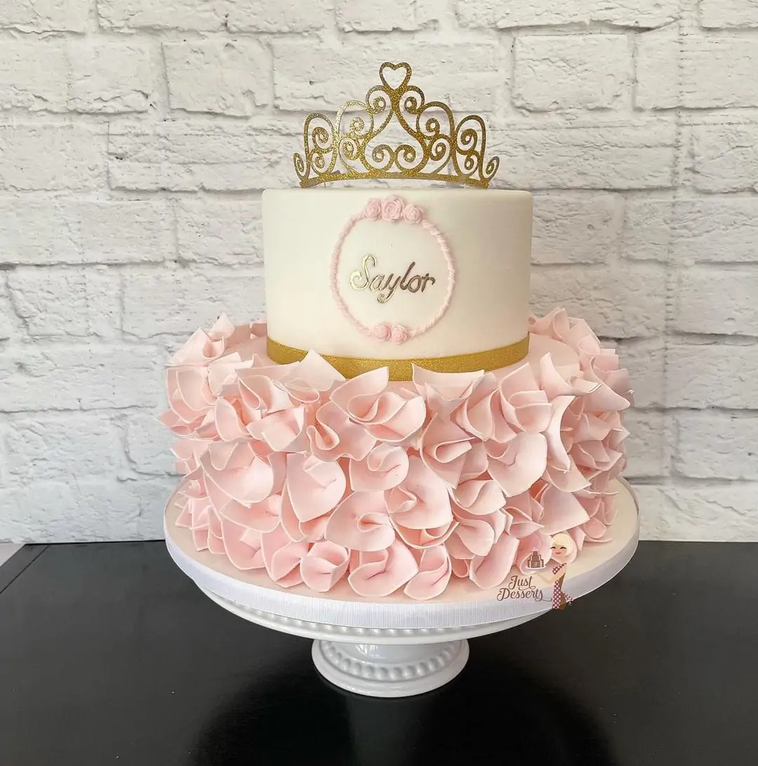 princess themed baby shower cake