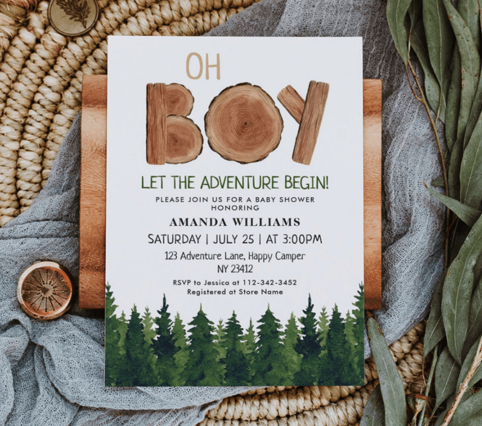 woodland baby shower theme