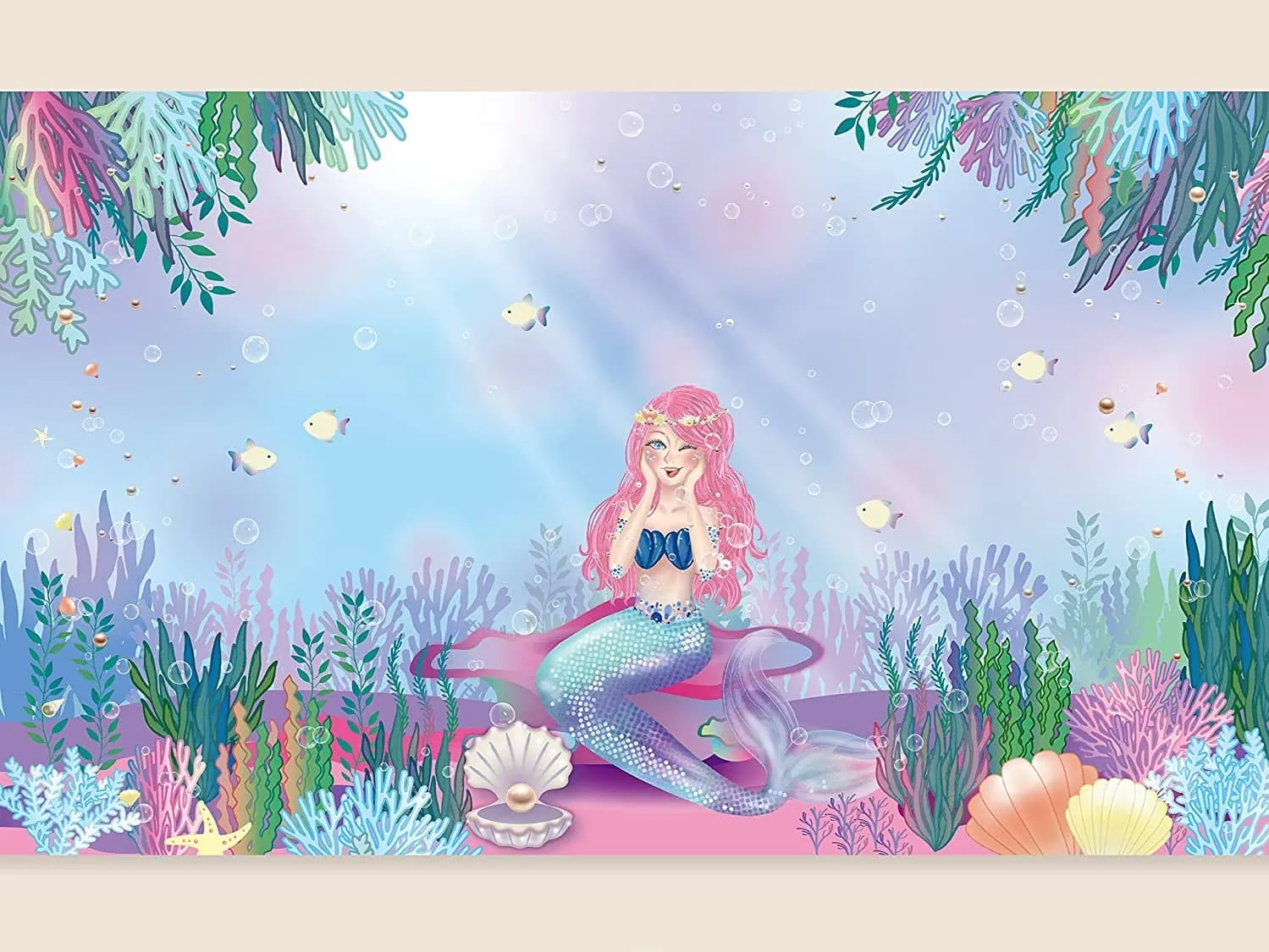 mermaid baby shower decor
