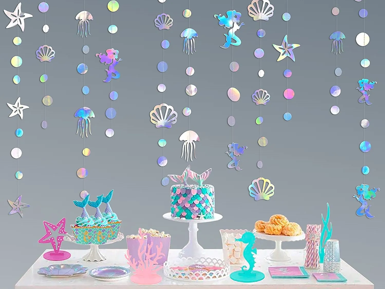 mermaid baby shower decor