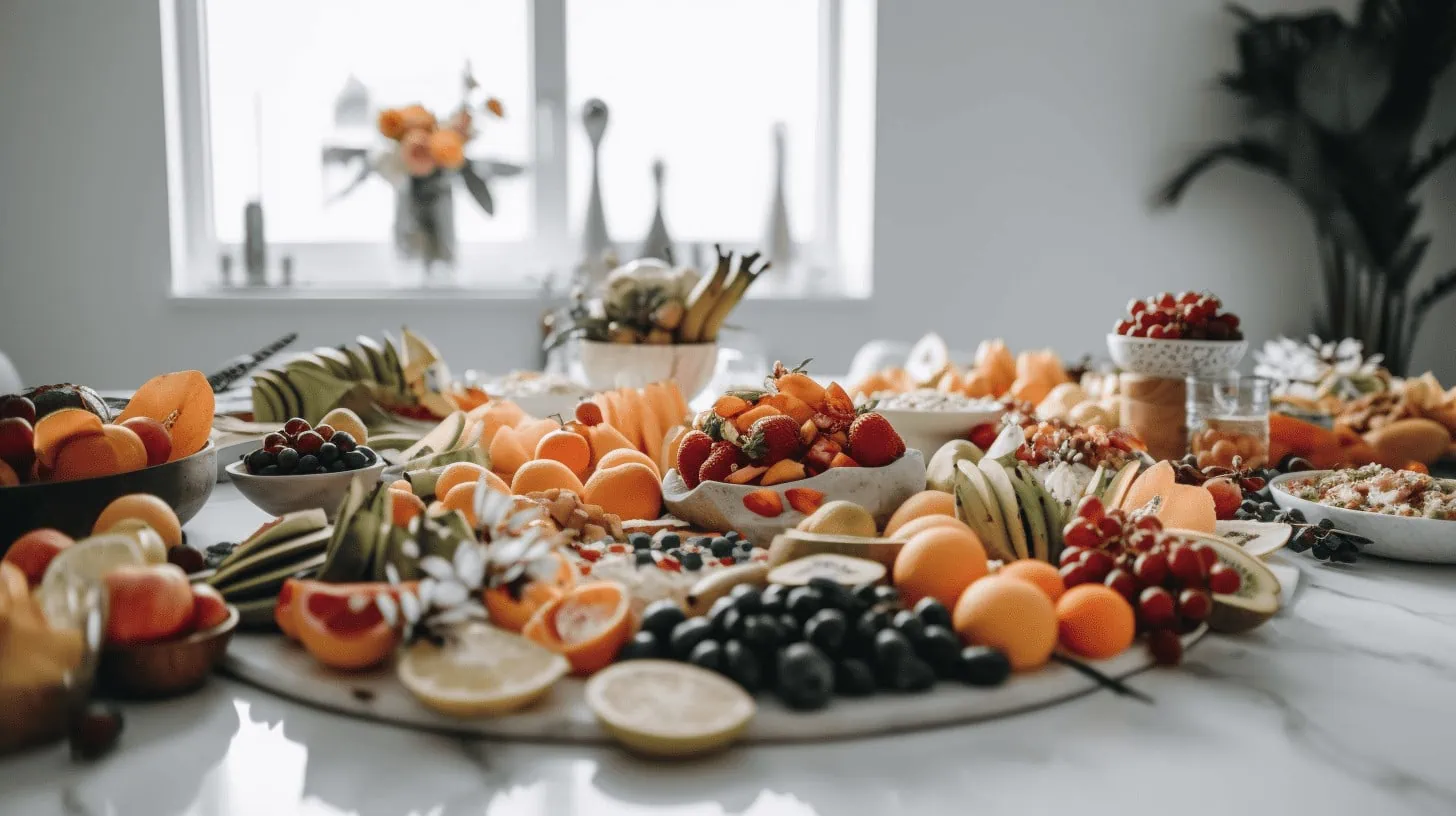 webbabyshower theme boho food